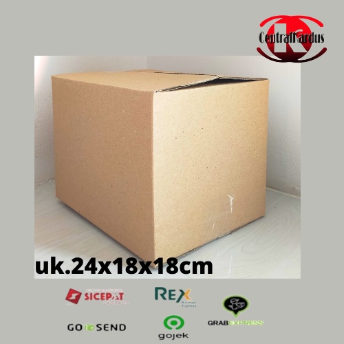 

10pcs kardus karton uk, 24x18x18cm untuk packing aksesoris/box standar/ single wall/box polos/ solusi packing serbaguna-centralkardus