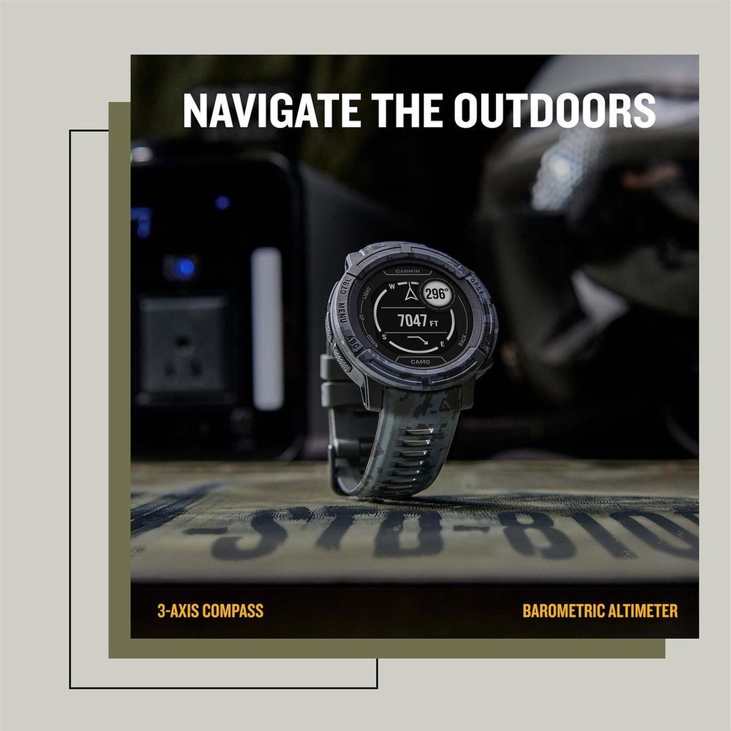 Sport Watch | Smart Watch Garmin Instinct 2 Camo Edition Graphite Camo 45mm - Garansi Resmi TAM