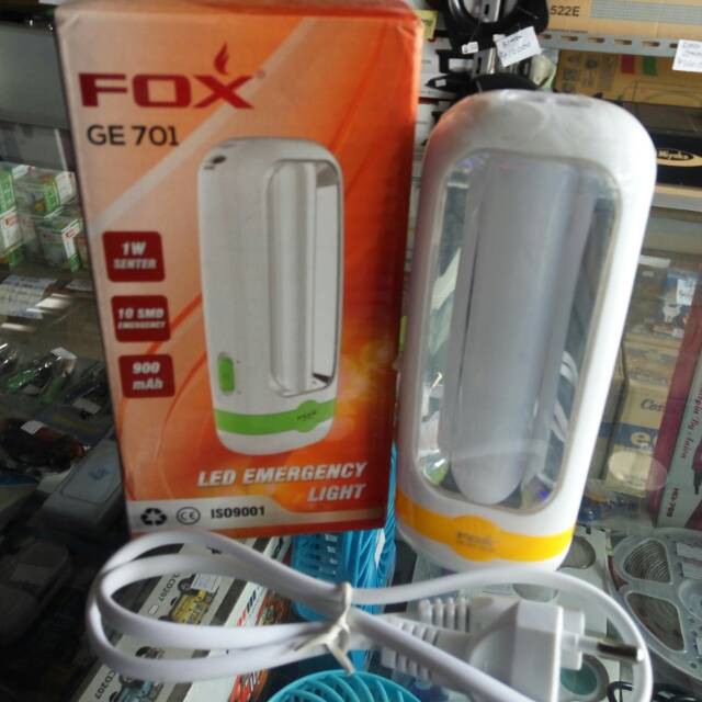 Senter Fox 701 senter emergency 701 Led Terang Tahan 3 jam lampu darurat senter darurat