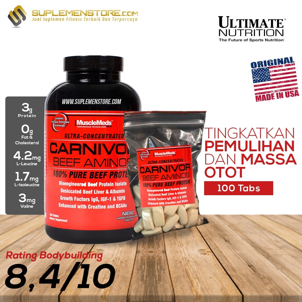 Musclemeds Carnivor Amino Beef Eceran Repack 100 Tabs