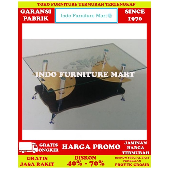 Meja Tamu Minimalis Coffee Table Kaca Dagaho Coffe Table Mt A22