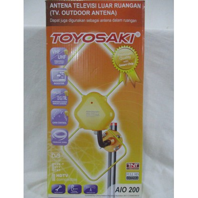 AIO 200 Antena TV Outdoor &amp; Indoor + Booster/Antena Digital Toyosaki**