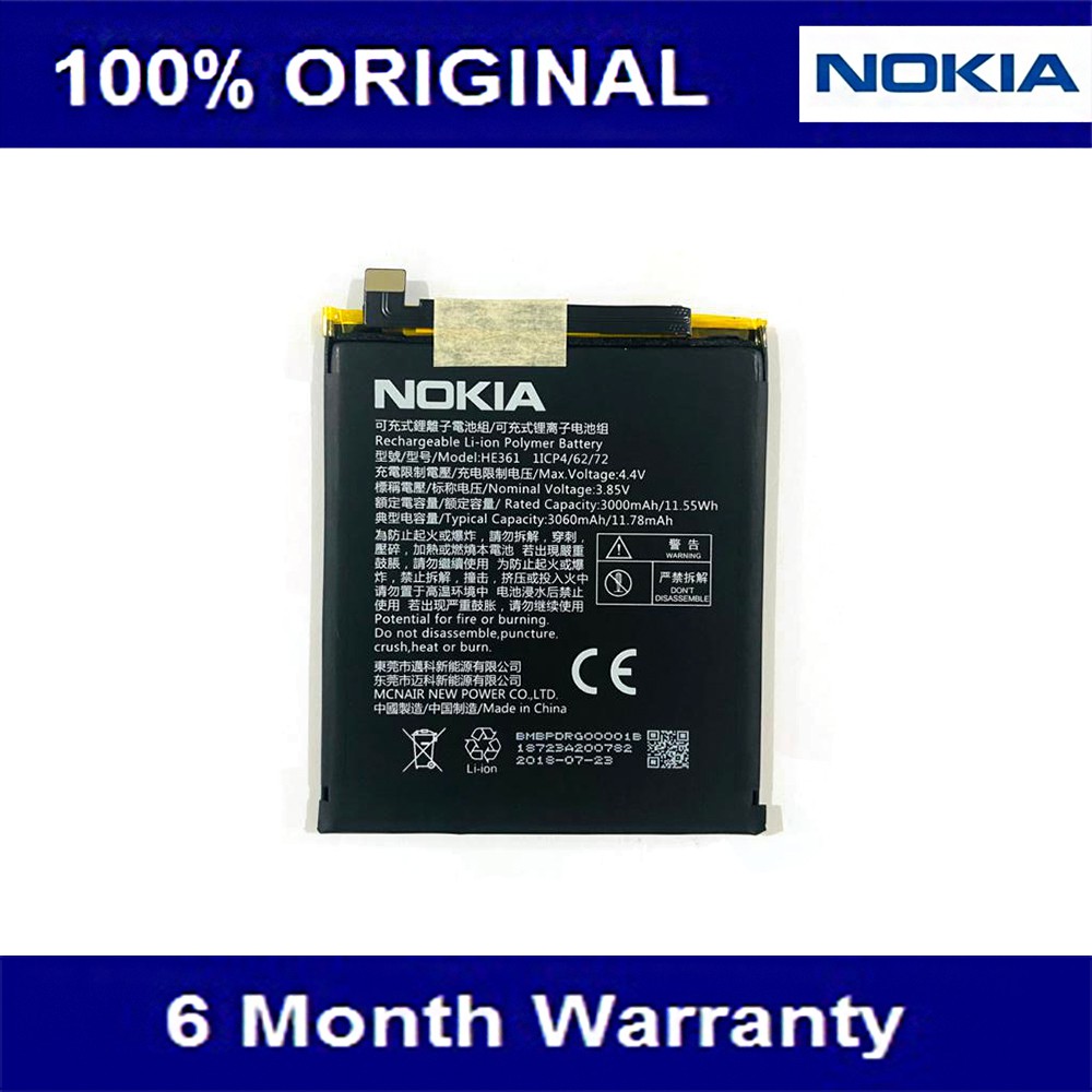 Baterai Batere battery Nokia 6.1+ 7.1 X6 NOKIA HE361 Original100%