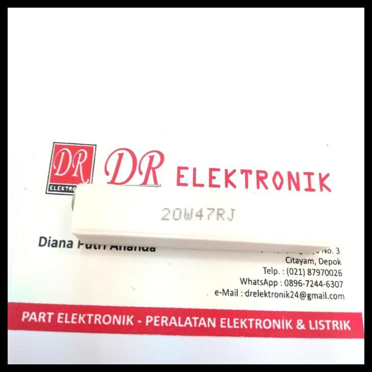 Resistor Tahanan 20W 47Rj 47Ohm 47 Ohm 20W47Rj 20Watt 20 W Watt Kode 1400