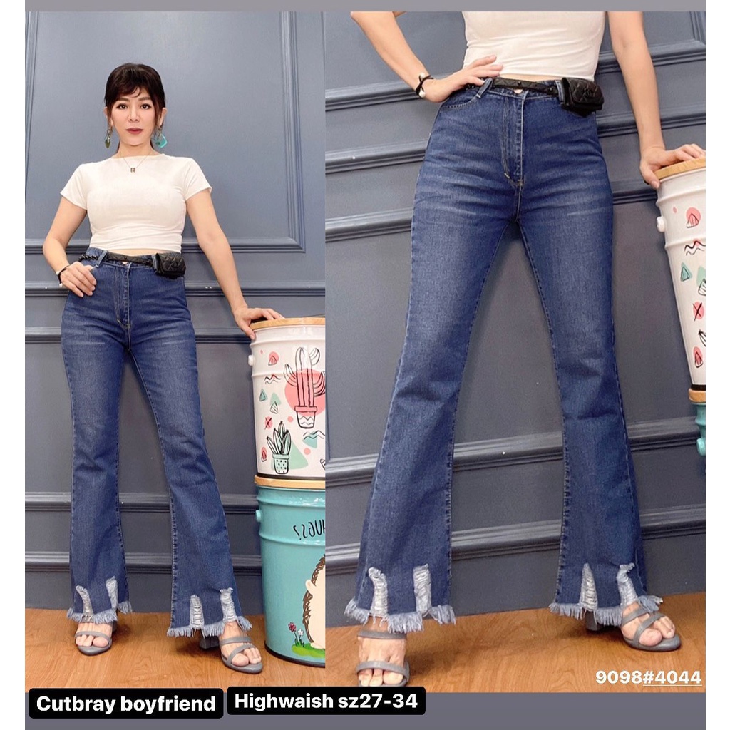 Celana Panjang Jeans Wanita Cutbray Boysfriend Rawis 27-30 31-34 Bisa Bayar Ditempat(COD)