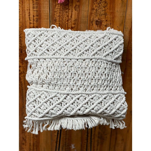 READY STOK) macrame sarung bantal/ macrame sarung bantal/ Dekorasi rumah