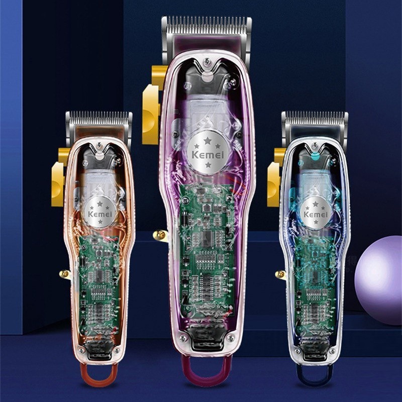 Alat Cukur Rambut Usb Charging Transparan Kemei Km-2706Pg Clipper