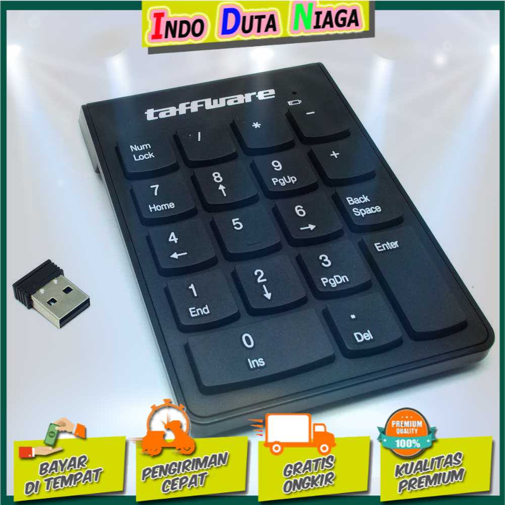 IDN TECH - Taffware Keypad Numeric Wireless 2.4GHz 10 Meter - i120