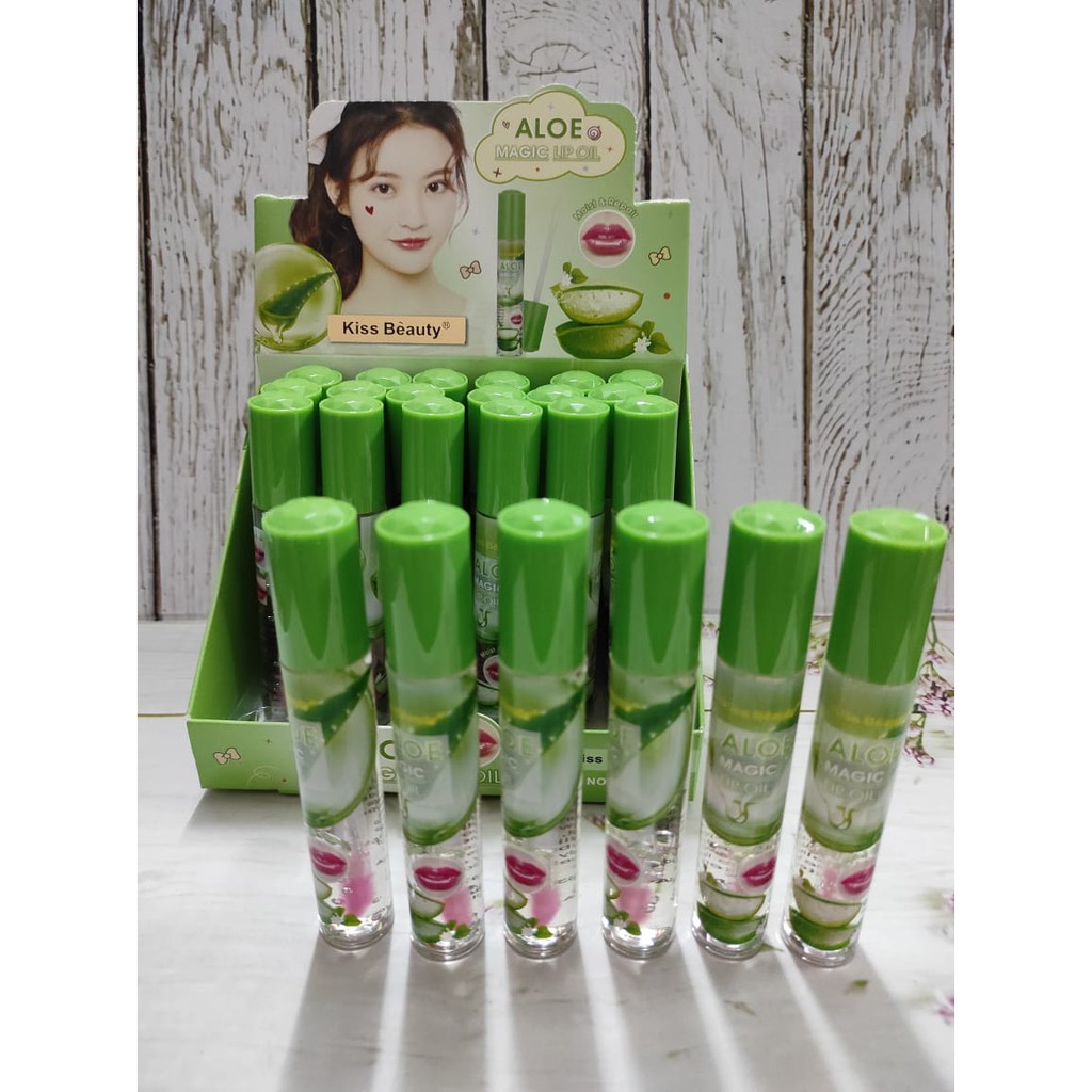 ( 3 PCS ) Kiss Beauty Magic Lip OiL ALOE 70097-03A