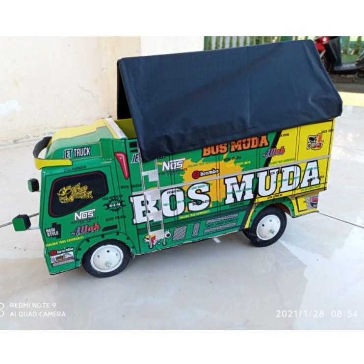 miniatur truck oleng murah terbaik mainan mobil-mobilan triplek kayu PVC terlaris tawakal antigosip