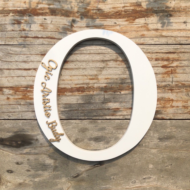 KUALITAS TERBAIK Hiasan Dinding Wall Decor Huruf Kayu Custom Inisial Nama