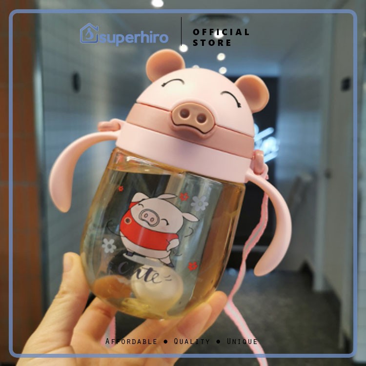 Botol Minum Bayi Gelas Anak Balita 350ML Training Cup Baby Air Tali