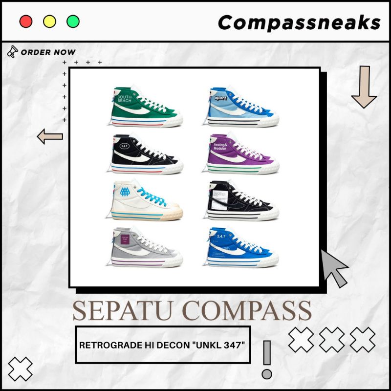 Sepatu Compass Retrograde High Decon Collaboration "UNKL 3.4.7"