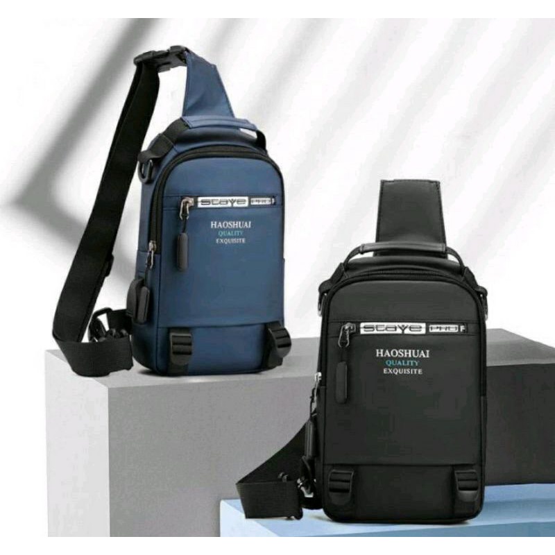 TAS SELEMPANG PRIA TAS ANTI AIR MUAT BUKU IPAD