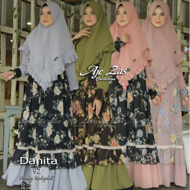 Gamis Ajezas collection set Khimar terkini