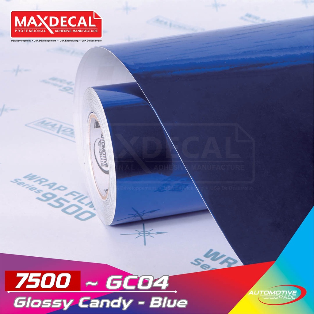 MAXDECAL 7600 - SGC04 BLUE Super Glossy Candy Biru Metalik Premium Wrap ROLL