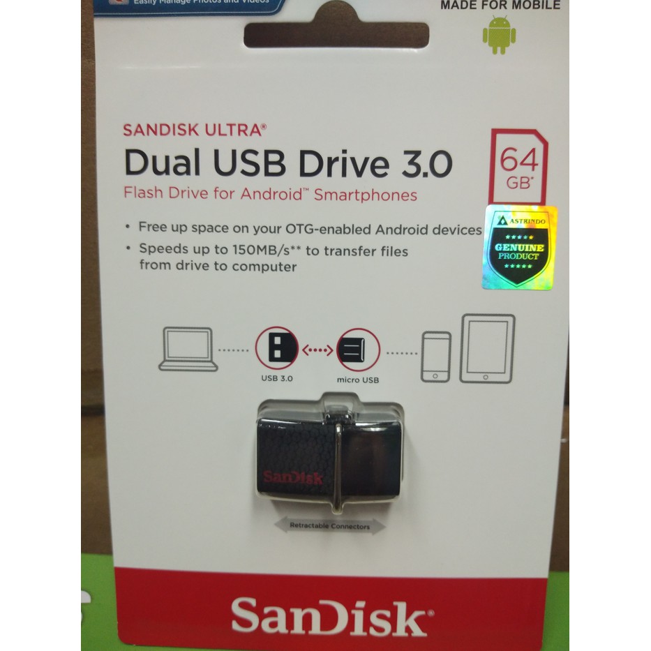 Sandisk Flashdisk OTG 16GB Dual Drive