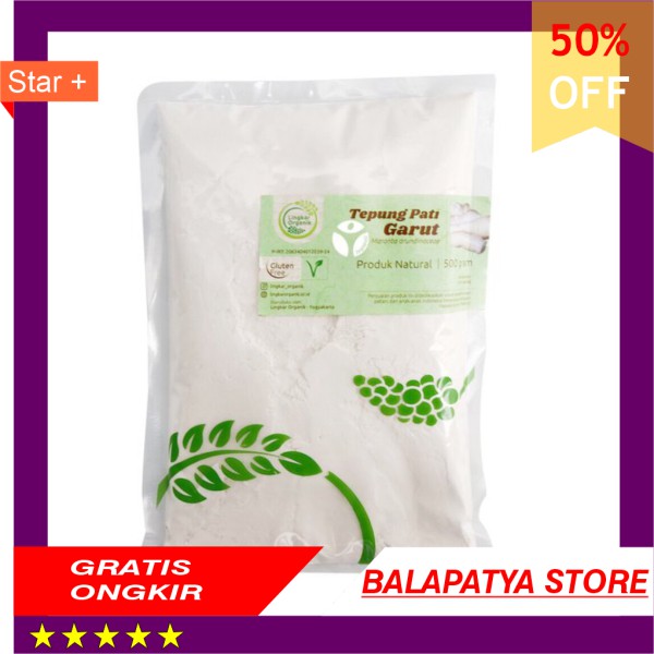 

HOT PROMO !!! Tepung Pati Garut Lingkar Organik 500 gr