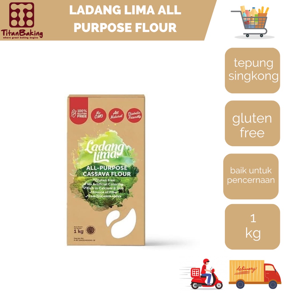 

Cassava Flour Ladang Lima All Purpose 1KG Tepung Serbaguna Gluten Free