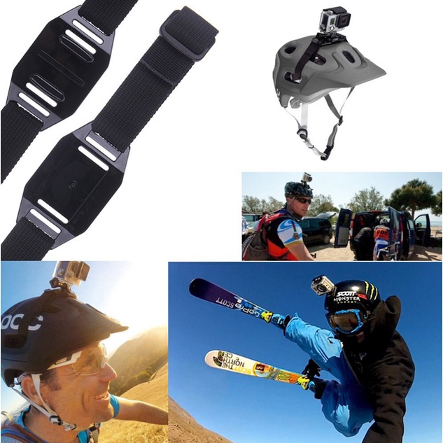 Helmet Strap Mount Tali Helm Mounting Action Camera GOPRO / HERO / XIAOMI YI / BRICA B-PRO /DJI OSMO