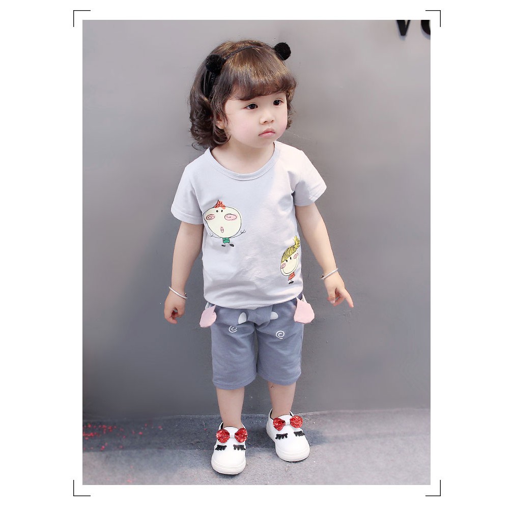 MOBASA OFFICIAL Setelan Baju Anak Perempuan Import | Set Kaos Anak Kualitas Premium harga Murah [ SG1 ]