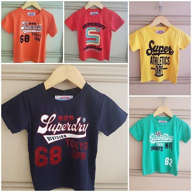 62579 SD TSHIRT KAOS ANAK COWOK IMPORT MURAH HALUS KUNING HIJAU NAVY MERAH ORANGE / BAJU ANAK LAKI