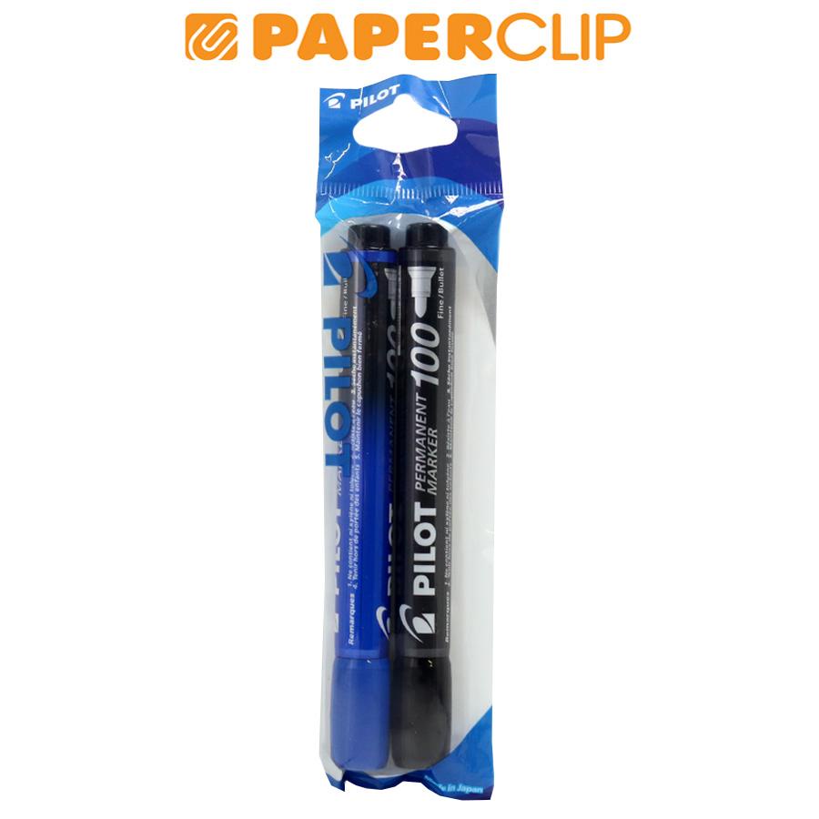 MARKER PILOT SCA-100 PERMANENT SET 2 BLACK & BLUE