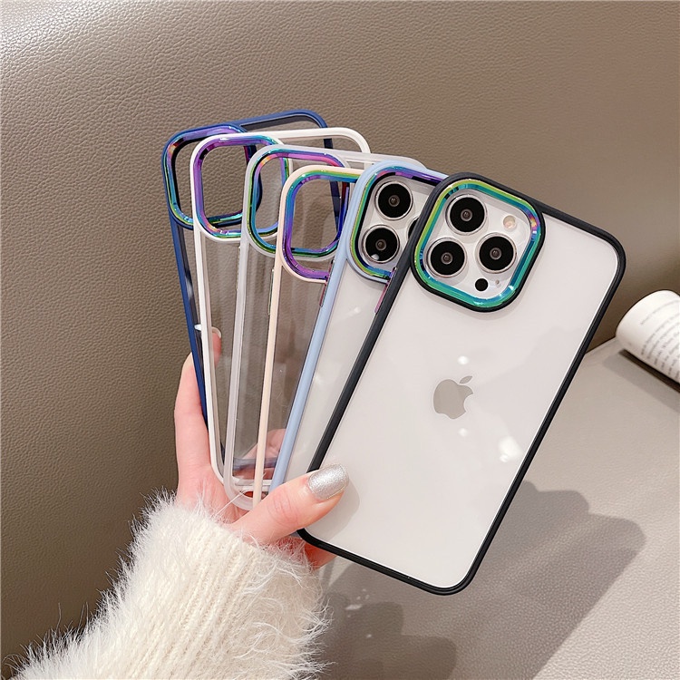 Crystal Case Luxury Camera Aurora Iphone For 13 12 Pro Max Shini Glass Transparant