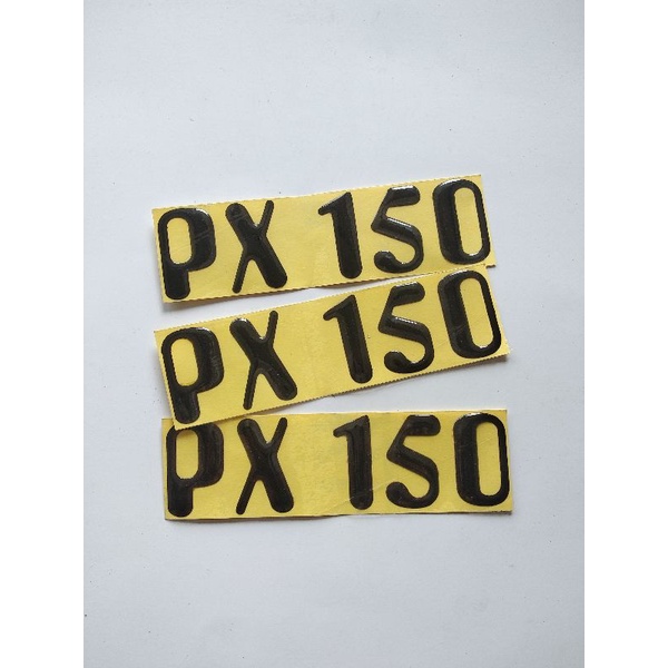 Vespa stiker PX 150 timbul resin hitam
