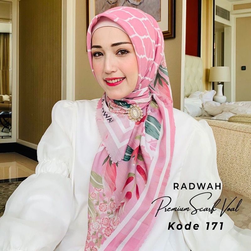 Jilbab Segiempat Printing/Hijab original Radwah premium