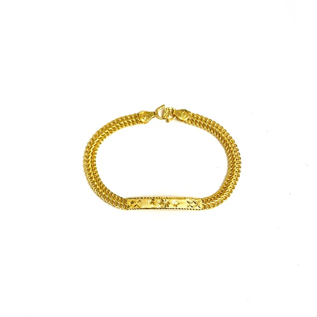 Gelang Anak Model Holo Papan 1.6graman Gelang Emas Asli Kadar 700 dan 875