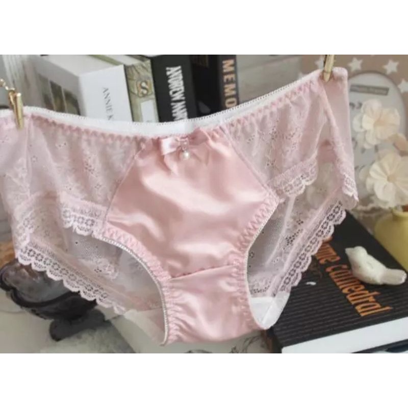 celana dalam satin sutra cd jepang manis halus celana wanita sederhana licin