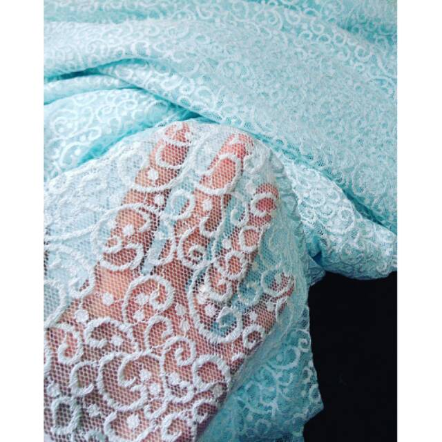 Kain brukat brokat lace bahan kebaya dress modern