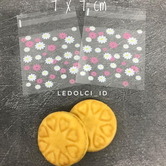 

PLASTIK COOKIES BISKUIT BUNGA PUTIH PINK UKURAN KECIL BESAR ledolci92 Murah