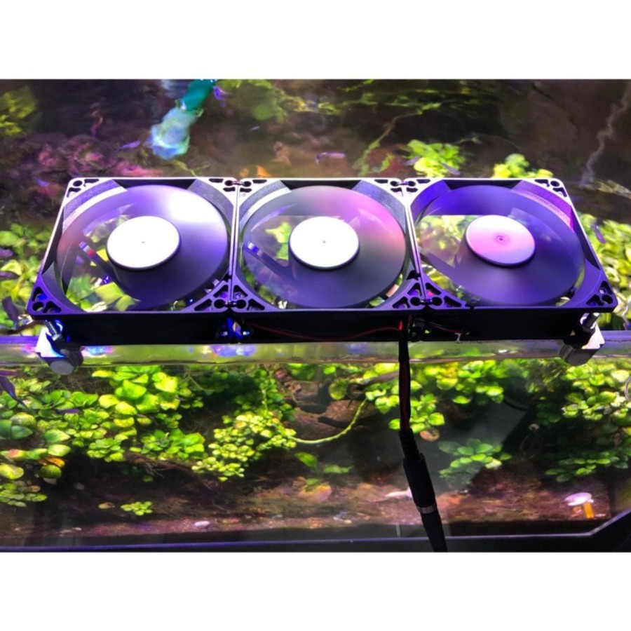 PI FAN03 Cooling 3 Fan Kipas Pendingin Aquarium Aquascape 24 x 8 cm