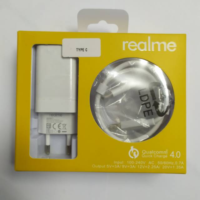 Cassan Casan Charger REALME ORIGINAL Qualcomm Quick Charge 4.0 fast charging Tipe Colokan C