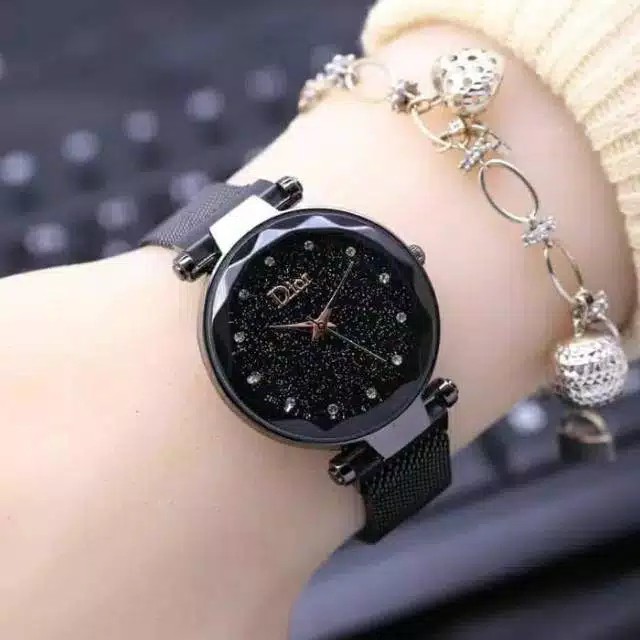 JAM TANGAN WANITA JAM RANTAI MAGNET JAM TANGAN ANALOG IMPORT JAM MURAH HARGA GROSIRAN