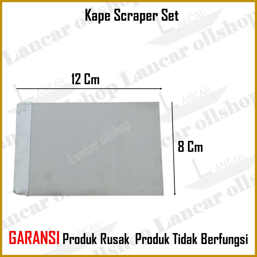 Kape Scraper Kapi Skrap Cat Set Alat Dempul Stainless Steel Lentur 4 Pcs