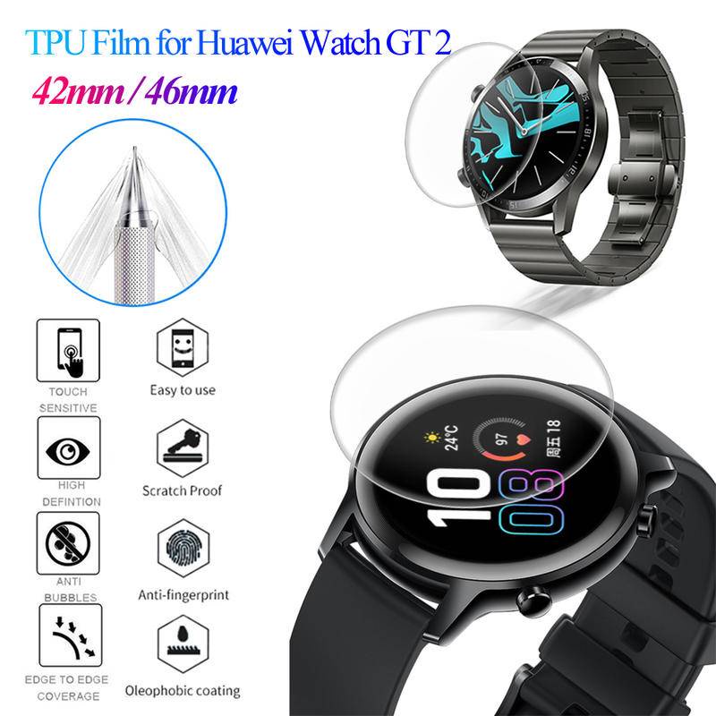 Pelindung Layar Hydrogel HD Anti blue light Bahan TPU 46mm Untuk Huawei GT2 GT3 Pro GT2e GT Runner Smartwatch 3 Pro Honor Magic 2