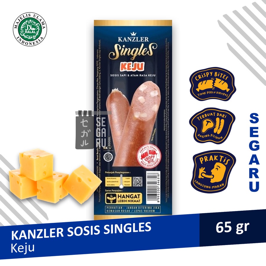 Sosis KANZLER Singles Sosis / Bakso Original / Keju / Hot per Pack