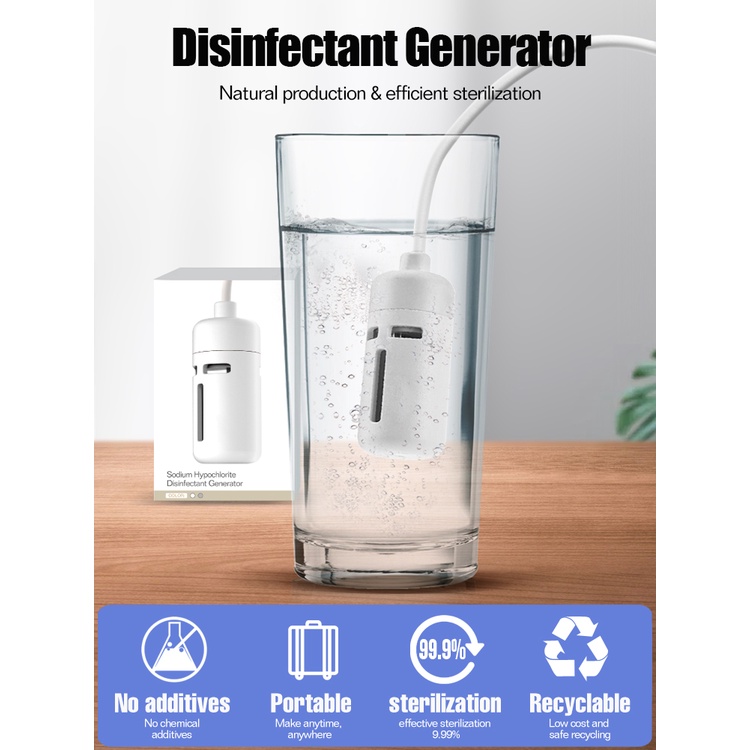 DIY Portable Mini Disinfectant Water Generator 84 Machine Electrolytic Sodium
