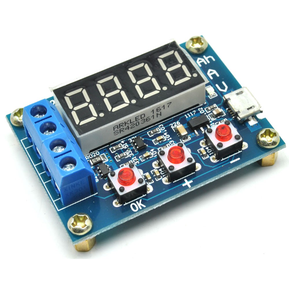 Zhiyu Battery Capacity Meter Discharge Tester 1.5v~12v for 18650 Li-ion