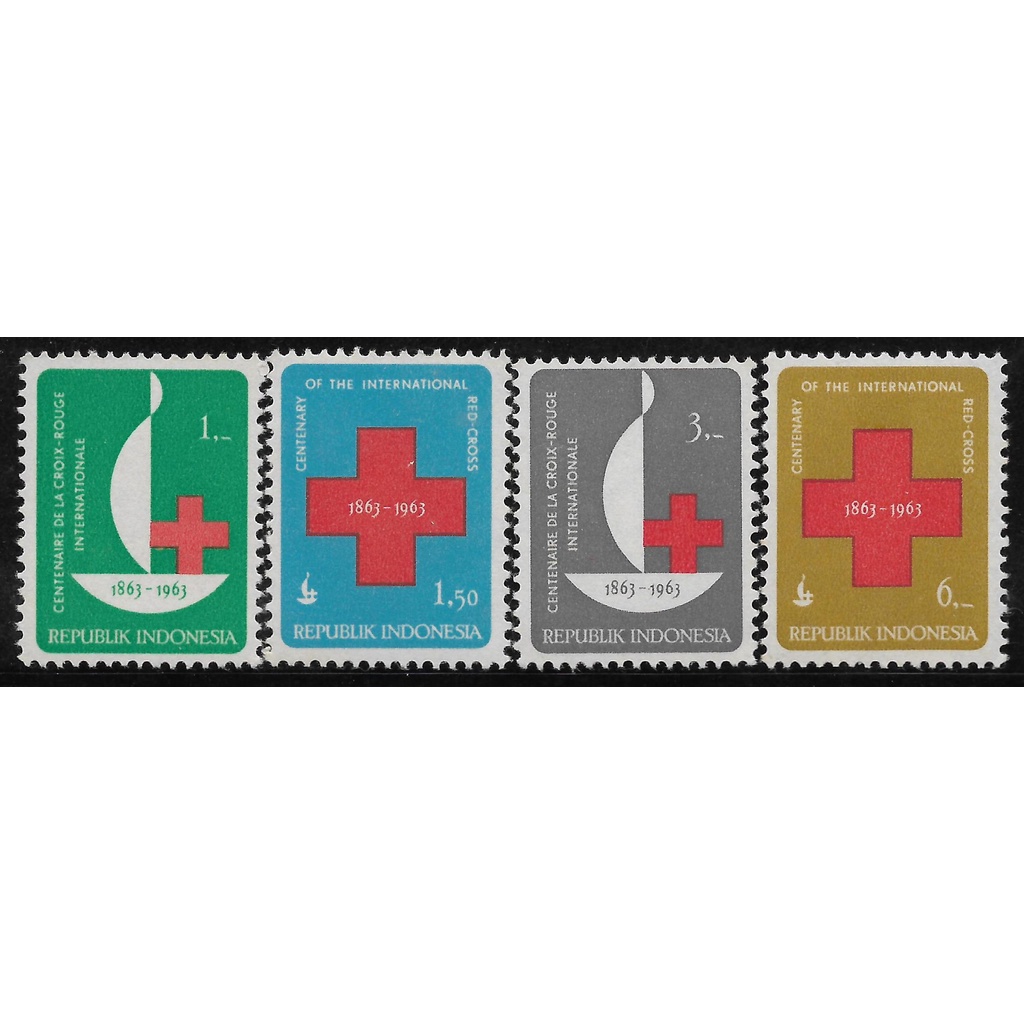 

Set Lengkap Prangko Indonesia Seri Seabad Palang Merah 1963 Belum Dipakai