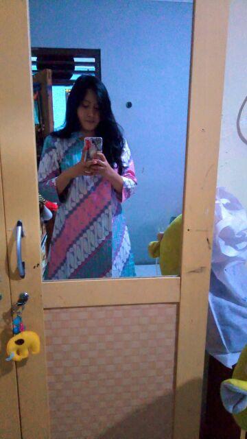 Grosir Batik - Dress Tunik Batik Modang Bunga Tali