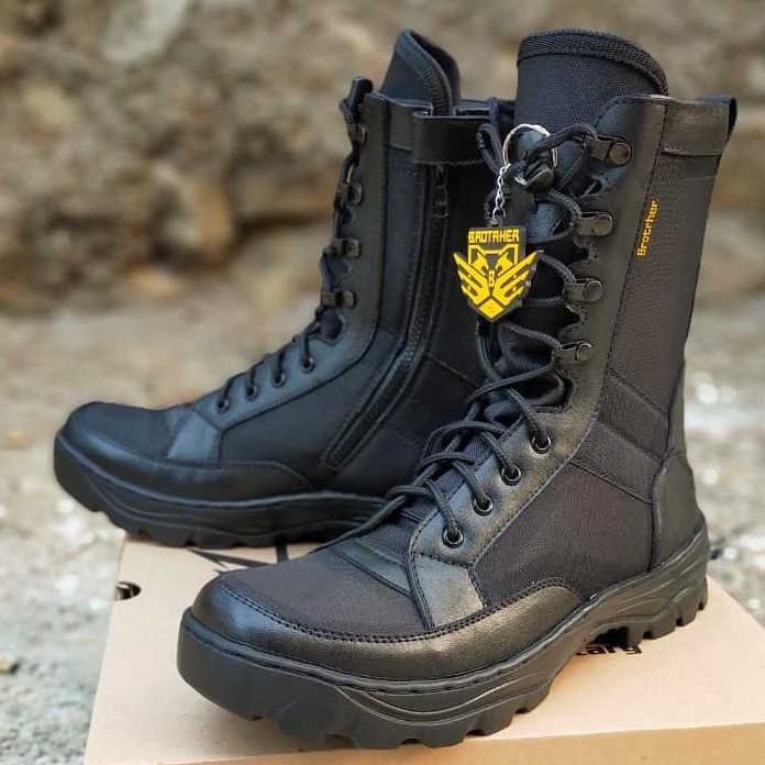 Sepatu Pdl Haka Weba BROTRHER Kulit Sapi Asli Sepatu PDL Tni Polri Security Satpam Sepatu Boots Pria