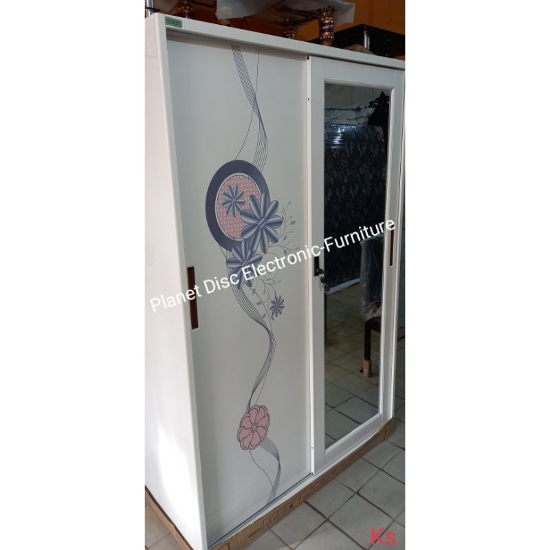 Lemari Pakaian Plat Besi Sliding Lemari anti rayap lemari tahan banjir lemari besi Promo murah