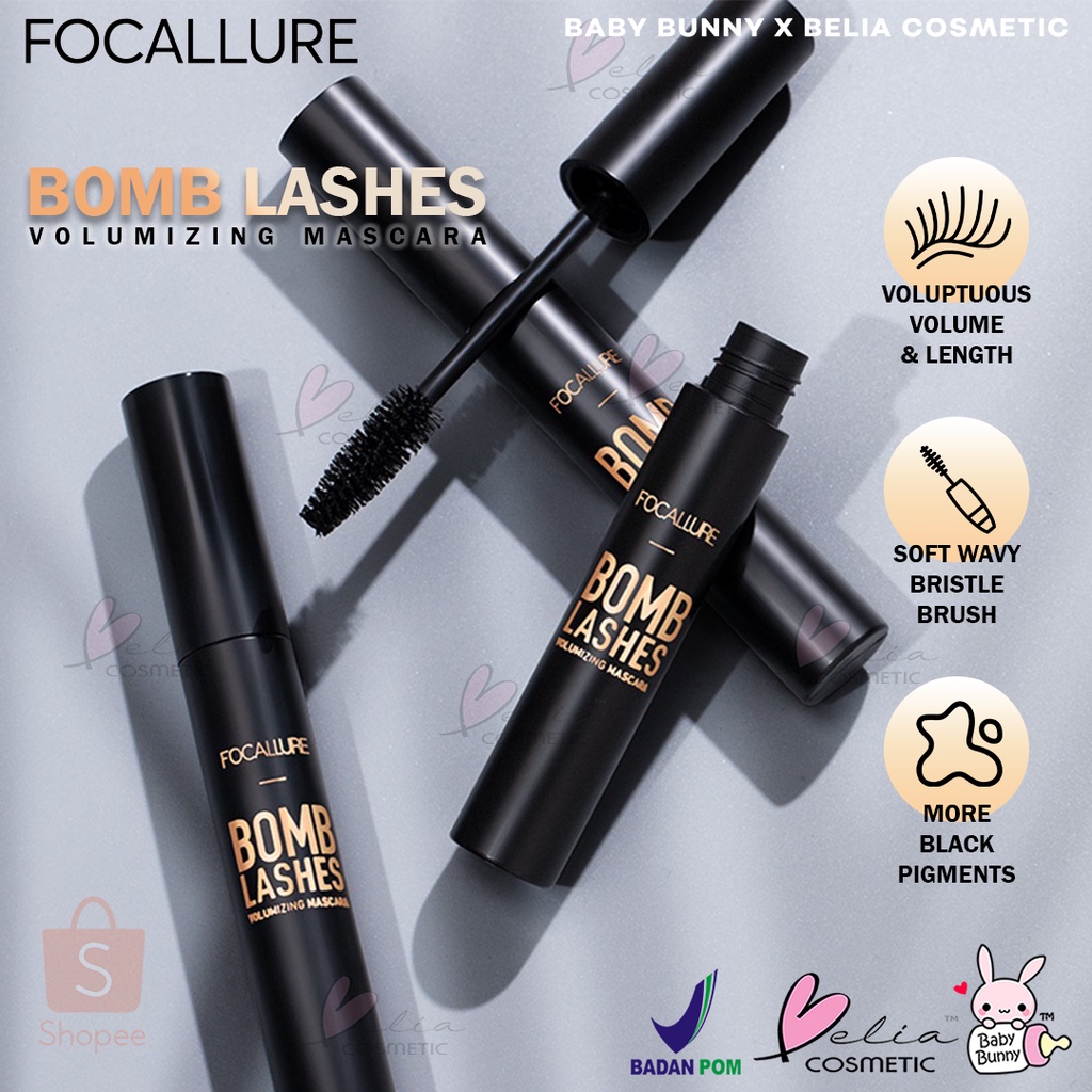 ❤ BELIA ❤ FOCALLURE Bomb Lashes Volumizing Mascara FA44 | Black Maskara Waterproof Long Lasting | BPOM