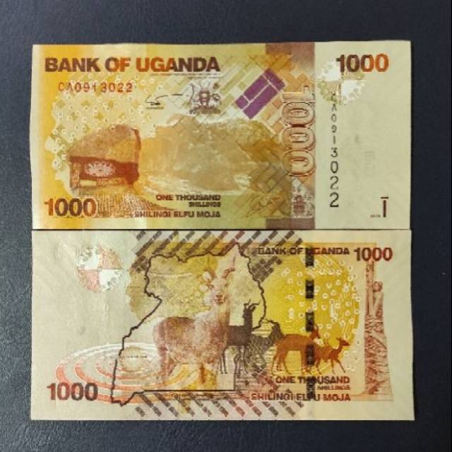 Uang Asing Uganda Pecahan 1000 Shilling