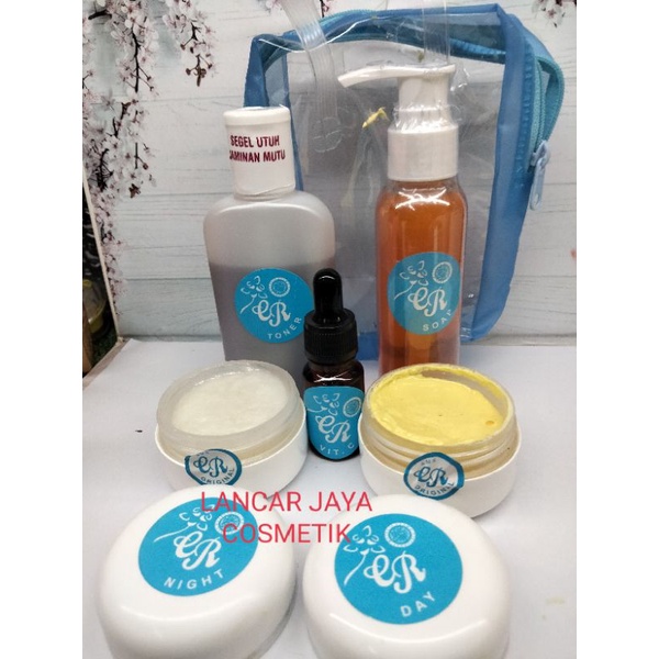 Paket Cream CR Biru Original Cream Siang Dan Malam Sabun Toner Serum
