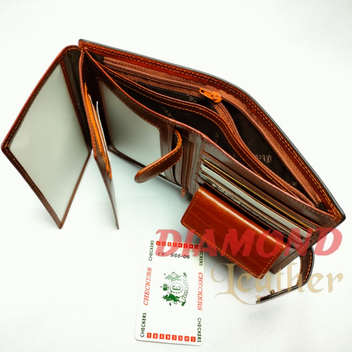 Checkers Italy Leather Dompet Kulit Asli  CK 06 Besar